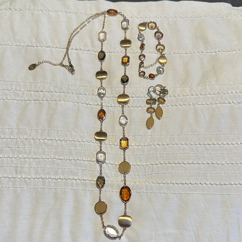 Elegant Gold and Silver Necklace Set